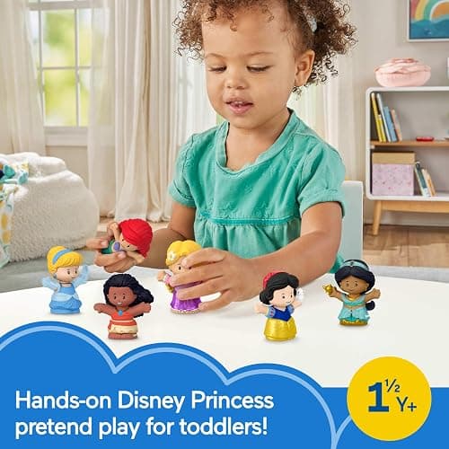 Fisher-Price Little People Toddler Toys Disney Princess Figure Pack, 6 Characters for Preschool Pretend Play Kids Ages 18 Months+ thumbnail 3