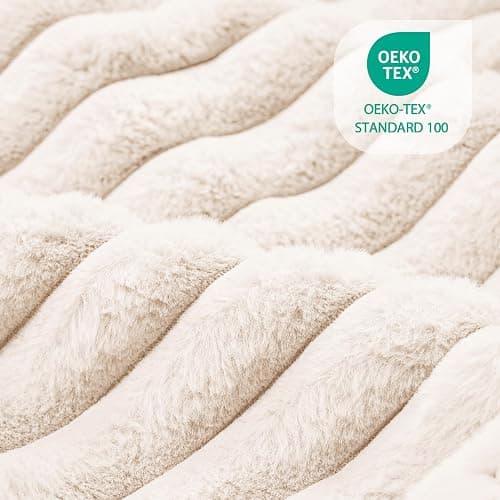 Jolifield Orthopedic Large Dog Bed Calming Pet Sofa Bed 36''x28'' Ivory | Rectangle Plush Orthopedic Dog Couch Large Sized Dogs,Anti-Anxiety, Nonskid Bottom, Washable Soft Puppy Cuddler Up To 50 Lbs thumbnail 5