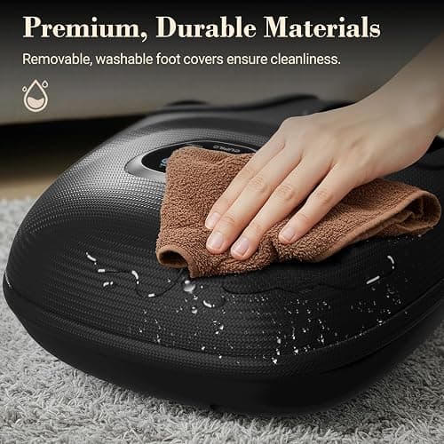 CuPiLo Foot Massager FSA Eligible HSA, Feet Massager with Heat for Plantar Fasciitis Relief, 5 Levels Compression & Vibration Massage for Neuropathy, Christmas Gifts for Women Men, Fits Up to 13" thumbnail 8