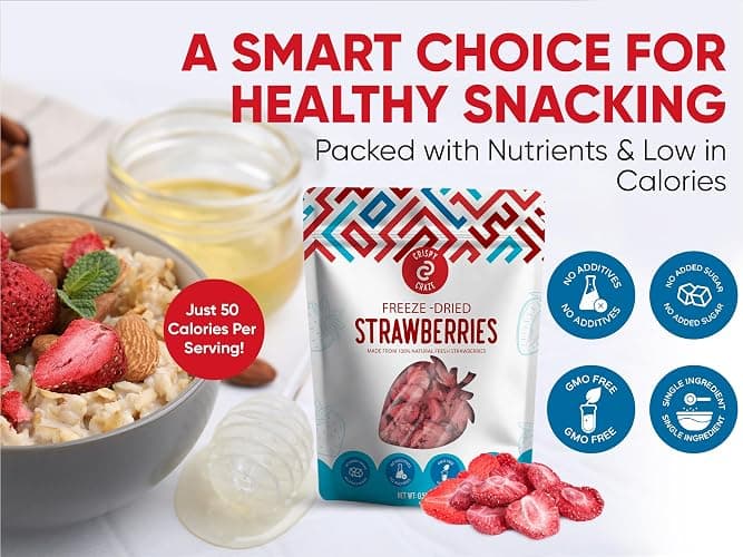 Crispy Craze Freeze Dried Fruit Variety Pack (12 Snack Sized Bags, 0.52 oz Each) Fruit Crisps, Non GMO, Healthy Snack, No Added Sugar & Additives, 100% Natural, Allergen Free, School Safe thumbnail 7