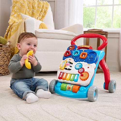 VTech Sit-to-Stand Learning Walker (Frustration Free Packaging), Blue thumbnail 10