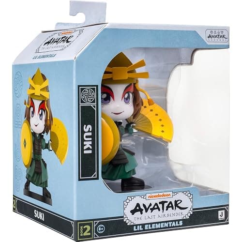 Jazwares Avatar: The Last Airbender Suki - 4-Inch Mini Figure in Kawaii Style in Dynamic Pose with Display Base thumbnail 7