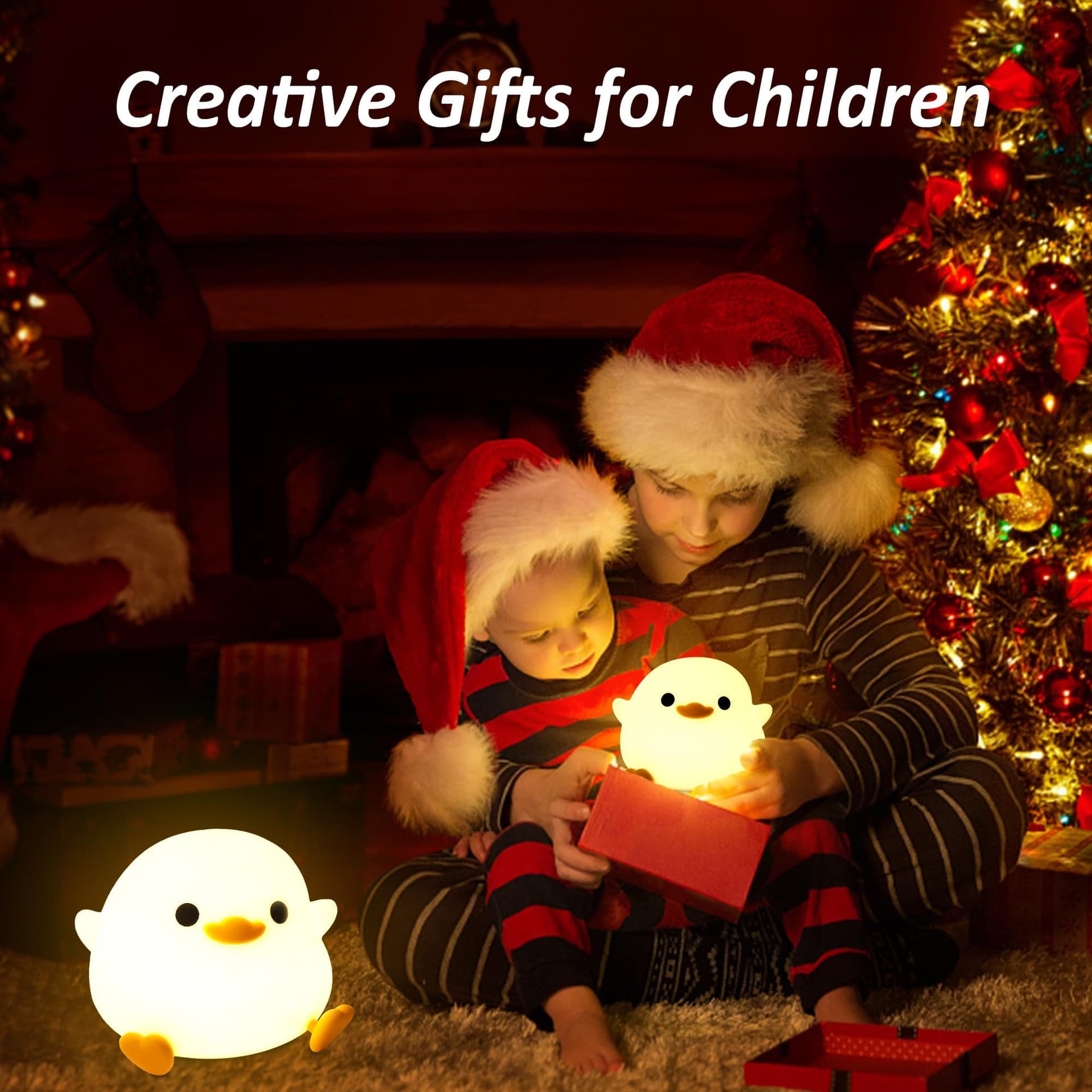 FULLOSUN Duck Light for Kids, Cute Silicone Animal Night Lamp with Touch Rechargeable Dimmable Timer, Best Decor for Children's Room Bedroom Desk, Present for Girls Boys Baby Toddler Xmas Birthday thumbnail 5