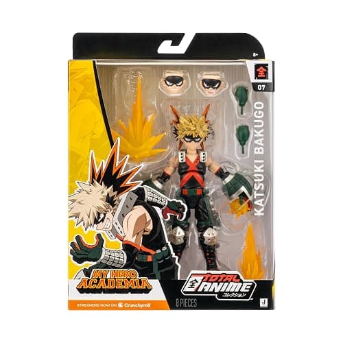 Total Anime Katsuki Bakugo - 6.5-Inch Figure with Swappable Faceplates, Alternate Hands, and Blast Effects thumbnail 2