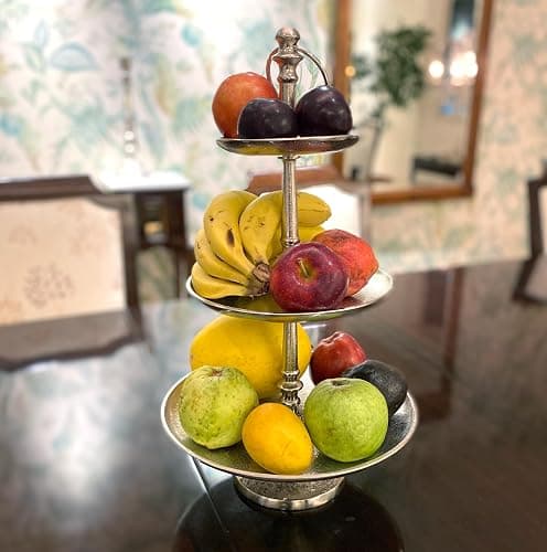 Rely+ Dessert Cupcake Stand 3-Tiered Serving Tray 20" Tall 3 Tier Fruits and Cup Cake Stand for Tea Party Birthday Holiday Gatherings Weddings Baby Showers Silver Finish Sturdy Design thumbnail 5