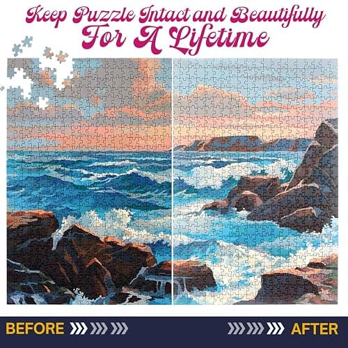 Jigsaw Puzzle Glue Clear, 200ML Puzzle Frame Kit for Adults with Applicators, Easily Preserves Finished Puzzles, Non-Toxic, Quick-Dry & Water-Based Anime Puzzle Saver for 3000/4500/5000 Pieces thumbnail 4