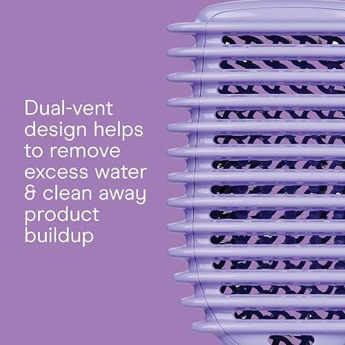 Conair Curl Define Pro Detangler Brush for Curly Hair, Dual-Vent Design with Continuous Grooves, Mixed Bristles for Frizz-Free Detangling, Smoothing, and Curl Definition thumbnail 2