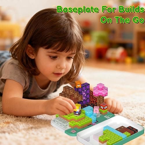 iLacven Magnetic Blocks Travel Magnetic Building Blocks Cubes - 100 PCS Tin Box Magnet Toys Set STEM Educational Stacking for Kids Ages 3 4 5 6 7 8 9 10 11 12 Year Old Boys Girls Birthday Christmas thumbnail 9