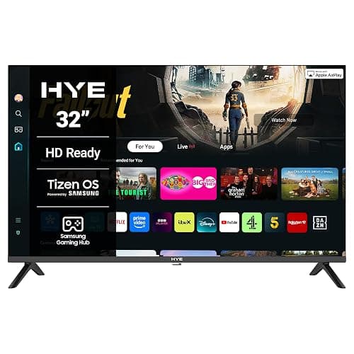 32" LED Smart TV - HD Ready, Samsung Tizen OS & Gaming Hub, Black | Apple AirPlay, Alexa & Bixby Voice Control, HDR, Bluetooth, WiFi, 3x HDMI - Perfect for Streaming, Gaming & Entertainment - Image 1