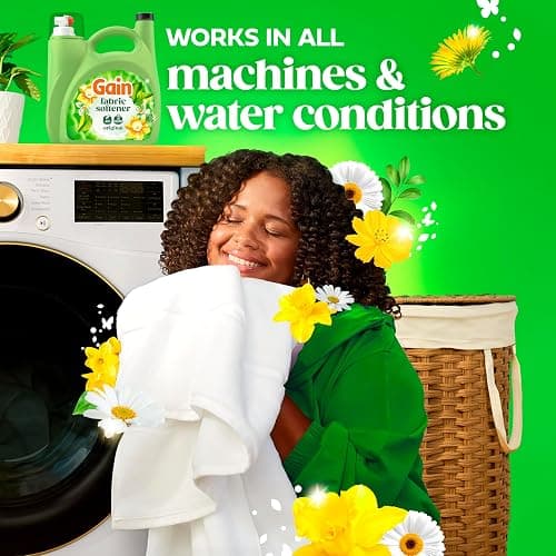 Gain, Liquid Laundry Fabric Softener, Laundry Conditioner, Long Lasting Scent, Softens, Freshness, Helps with Static & Wrinkles, Original Scent, 140 fl oz (Packaging May Vary) thumbnail 10