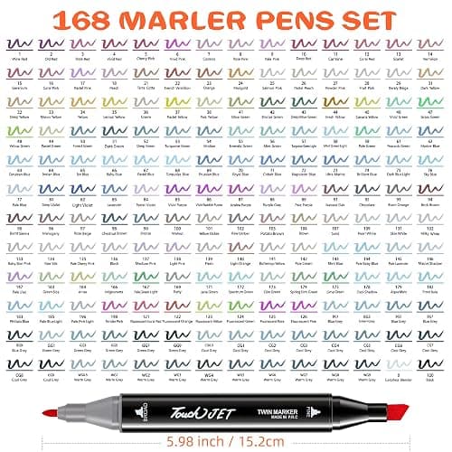 KJSHUANGTANG Alcohol Markers, 168 Colors Dual Tip Art Markers, Drawing, Coloring Marker for Kids Sketching Adult Coloring thumbnail 2