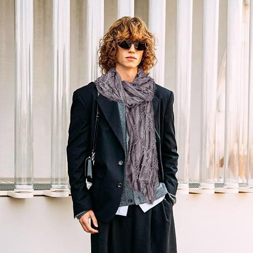 Hooded Shawl With Viking Brooch | Cowl Scarf Rogue Medieval Cloak Renaissance Costume Cape Accessories thumbnail 7
