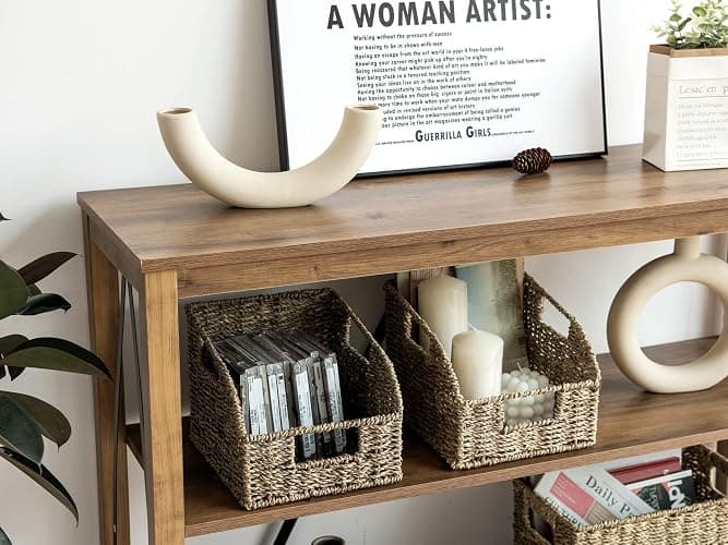 StorageWorks Wicker Baskets for Organizing, Pantry Organizers and Storage, Seagrass Storage Basket for Pantry Shelves, Kitchen Counter, Natural, 2 Pack thumbnail 5