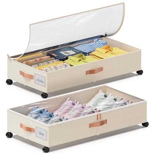 Under Bed Storage with Wheels (2 PACK) - Image 1