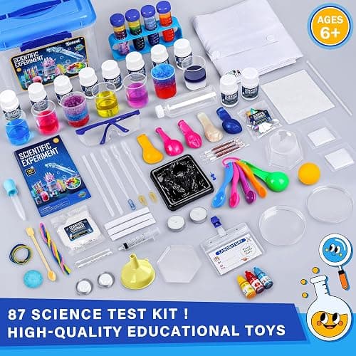 Kuovei Science Kit for Kids,120 Science Lab Experiments,Scientist Costume Role Play STEM Educational Learning Scientific Tools,Birthday Gifts and Toys for 6 7 8 9 10-12 Years Old Boys Girls Kids thumbnail 3