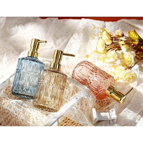 YunNasi Soap Dispenser with Pump, Refillable Liquid Hand Soap Dish Soap Dispensers for Bathroom Counter, Kitchen Sink (Amber) thumbnail 7