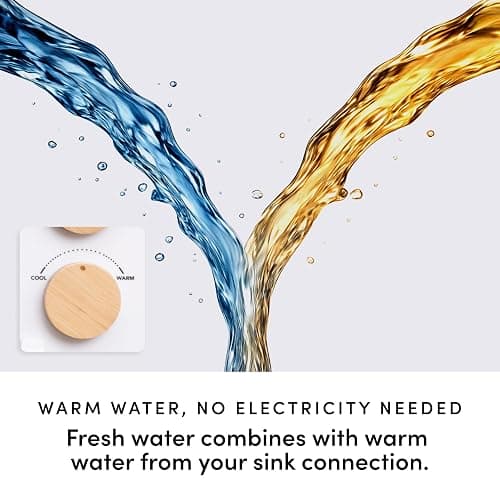 TUSHY Spa Warm Water Bidet Attachment for Toilet. Universal Fit, Easy Install (Requires Sink Access for Optional Temperature Control) Self Cleaning, Adjustable Pressure, Angle Control, Bamboo thumbnail 10