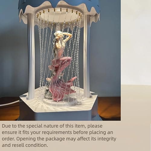 MINI Retro Oil Rain Lamp– Pink Mermaid– Rainfall Indicator lamp，Vintage Table lamp, Ceiling lamp, Suitable for bedrooms, Living Rooms and Stores thumbnail 8