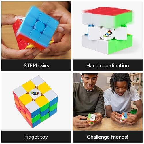 Rubik’s Cube, 3x3 Magnetic Speed Cube for Super Fast Solves, Twisting Fidget Toy, Challenging Brain Teaser & Sensory Puzzle for Adults, Teens, & Kids, for Ages 8 & Up thumbnail 6