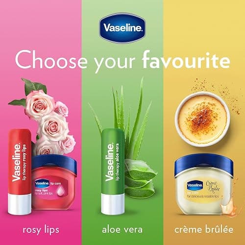 Vaseline Lip Therapy Mini Jar Rosy, 7g | Healing power of Vaseline jelly with 72-hours of moisturization. Leaves a sheer pink tint and rosy glow. thumbnail 6