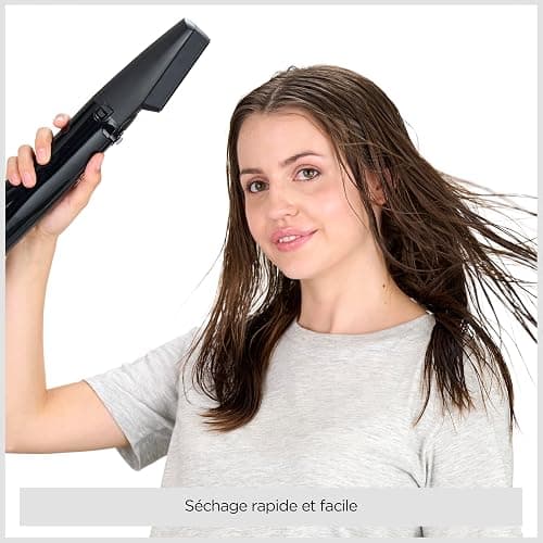BaByliss Brosse soufflante rotative Dry, Straighten and Style - Pour sécher, lisser et mettre en forme, Fonction ionique, Avec 4 accessoires interchangeables, Noir, AS200E thumbnail 3