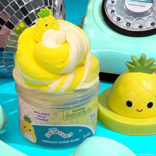 Original Squishmallows Maui The Pineapple Premium Cloud Slime, Pineapple-Scented, Squishmallows Party Favors for Kids 8-12, Girl Toys 8-10 Years Old, Slime Kit for Girls Ages 8-12, Slime for Kids thumbnail 2