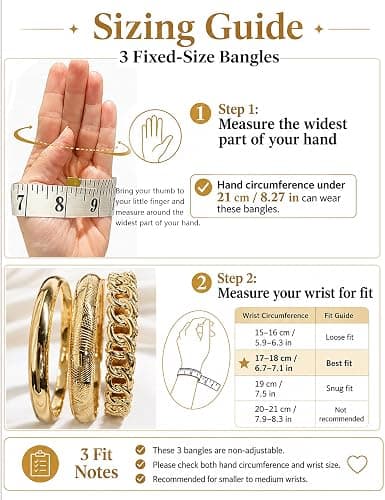 ÌF ME Gold Bangle Bracelets for Women, Indian Bangles Stackable Set, Multi Layer Textured 18K Gold Plated Chunky Bracelets Boho Jewelrys Set thumbnail 6