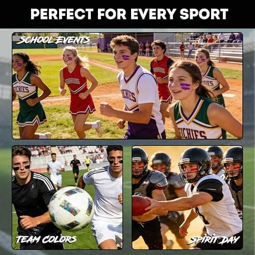 20 Pack Eye Black Sticks,Sports Paint for Football Baseball Softball | Anti-Glare & Sweat Resistant Eye Black for Game Day, Easy Wash Sports Gear Accessories for Teams, Coaches, Moms & Gifts thumbnail 5