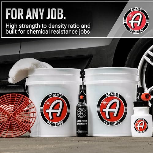 Adam's Grit Guard Wash Bucket with Lid - Professional, Heavy Duty 5 Gallon Detailing Bucket thumbnail 5