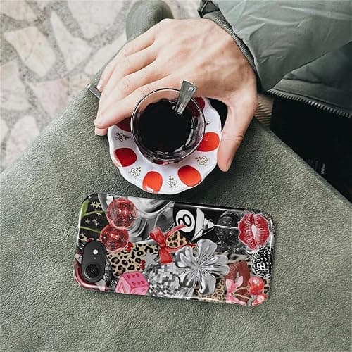 DAIZAG Case for iPhone 16e,[Compatible with MagSafe],Magnetic Phone Glossy Cover,Hybrid Heavy 2 in 1 Full Body Rugged Shockproof-Retro Cheetah Disco Coquette Collage thumbnail 8