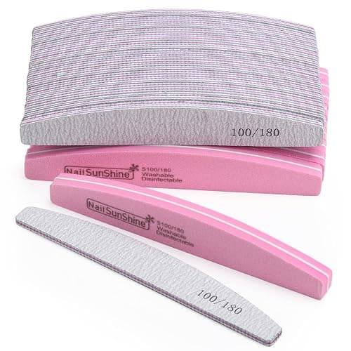 35 Count 100/180 Grit Nail Files and Buffers Kit, Reusable Sanding Buffing Blocks Sponge File Double Sides Emery Boards - Image 1