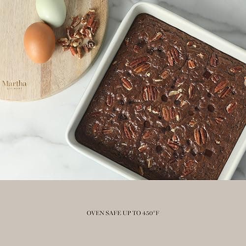 Martha Stewart Gallen 10 Piece Baking Pans Ceramic PFA Free Non Toxic Non Stick Bakeware Set - Linen White thumbnail 6