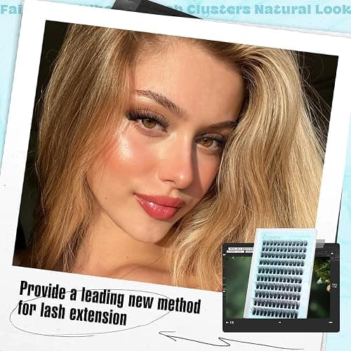 Wispy Self Adhesive Eyelashes Natural Self Adhesive Lash Clusters With Spikes D-Curly Pre Glued Lashes Reusable Glueless Lashes Salon-Level Cluster Eyelash Extensions 10-18MM by Zegaine thumbnail 6