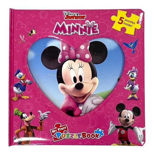 Disney Junior Minnie My First Puzzle Book - Jigsaw Puzzles for kids, 10-page board book, 5 puzzles to enjoy - Image 1