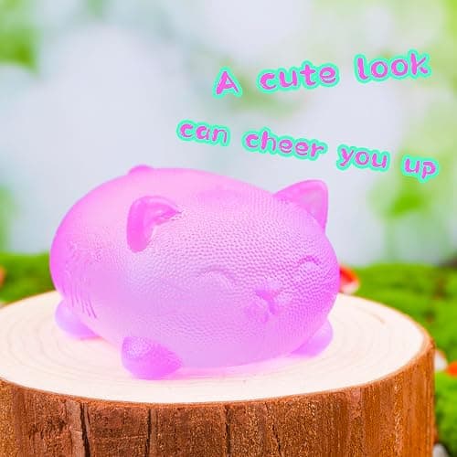 Stress Cat Toy, Stretch and Squeeze Stress, Cute Cat Toy for Anxiety Relief, Birthday, Christmas, Office, Stocking Stuffer Gift, Toy Cat for Pulling thumbnail 5