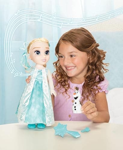 JAKKS Pacific Elsa Doll Classic My Singing Friend Elsa Doll & Olaf Figure thumbnail 14