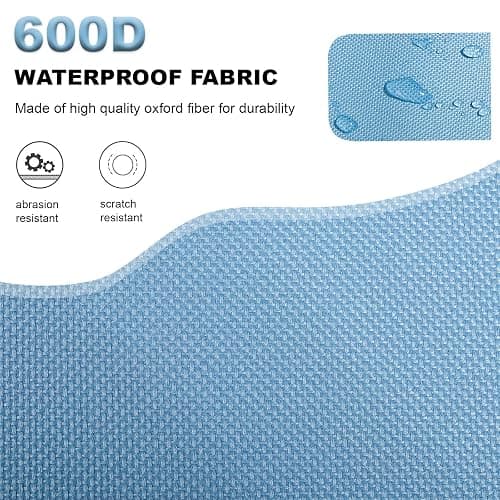 JiatuA Car Trunk Organizer, Car Organizers and Storage Collapsible Multi Compartment Container Box, Adjustable Car Accessories for SUV Sedan Truck, Standard Size, Light Blue thumbnail 8