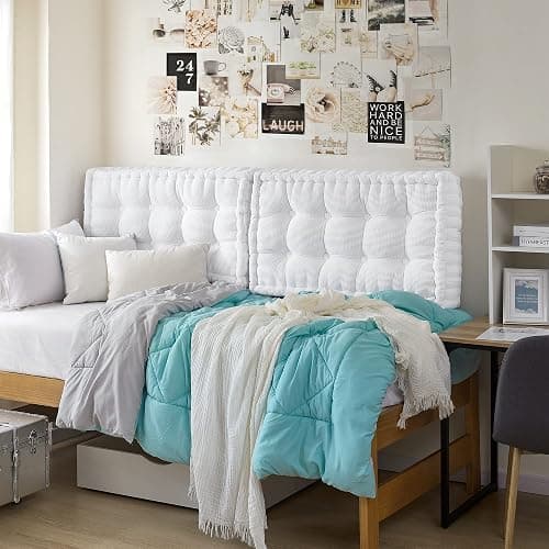 DormCo Rainha® - Ultra Thick Tufted College Headboard - Pure White thumbnail 4