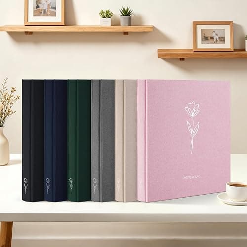 Photo Album 6x4 600 Photos Large Capacity, Linen Cover with Floral Pattern | Acid-Free Slip-in Photo Book Holds Horizontal Vertical Pictures for Family, Wedding, Baby, Anniversary & Travel Memory thumbnail 6