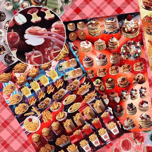 Tmtains 30 Sheets Japanese Manga Style Sticker Book 1440Pcs Heisei Retro Romantic Memory Series Manga Books Style Korean Sticker Aesthetic Japanese Stickers Book for Adults Valentine Gifts (Nice Food) thumbnail 7