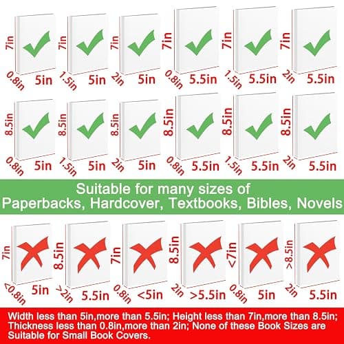 QRZIQRZ Book Cover Protector for Paperback,Adjustable Soft Canvas Fabric Book Cover with Pocket Bookmark,Double Side Print Book Dust Jacket Covers for Hardcover Book Lovers Gift Lotus Flower S thumbnail 4
