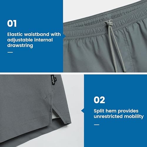 maamgic Gym Shorts for Men 7 inch Inseam with Liner Stretch 2 in 1 Workout Shorts Men Quick Dry Athletic Running Shorts thumbnail 6