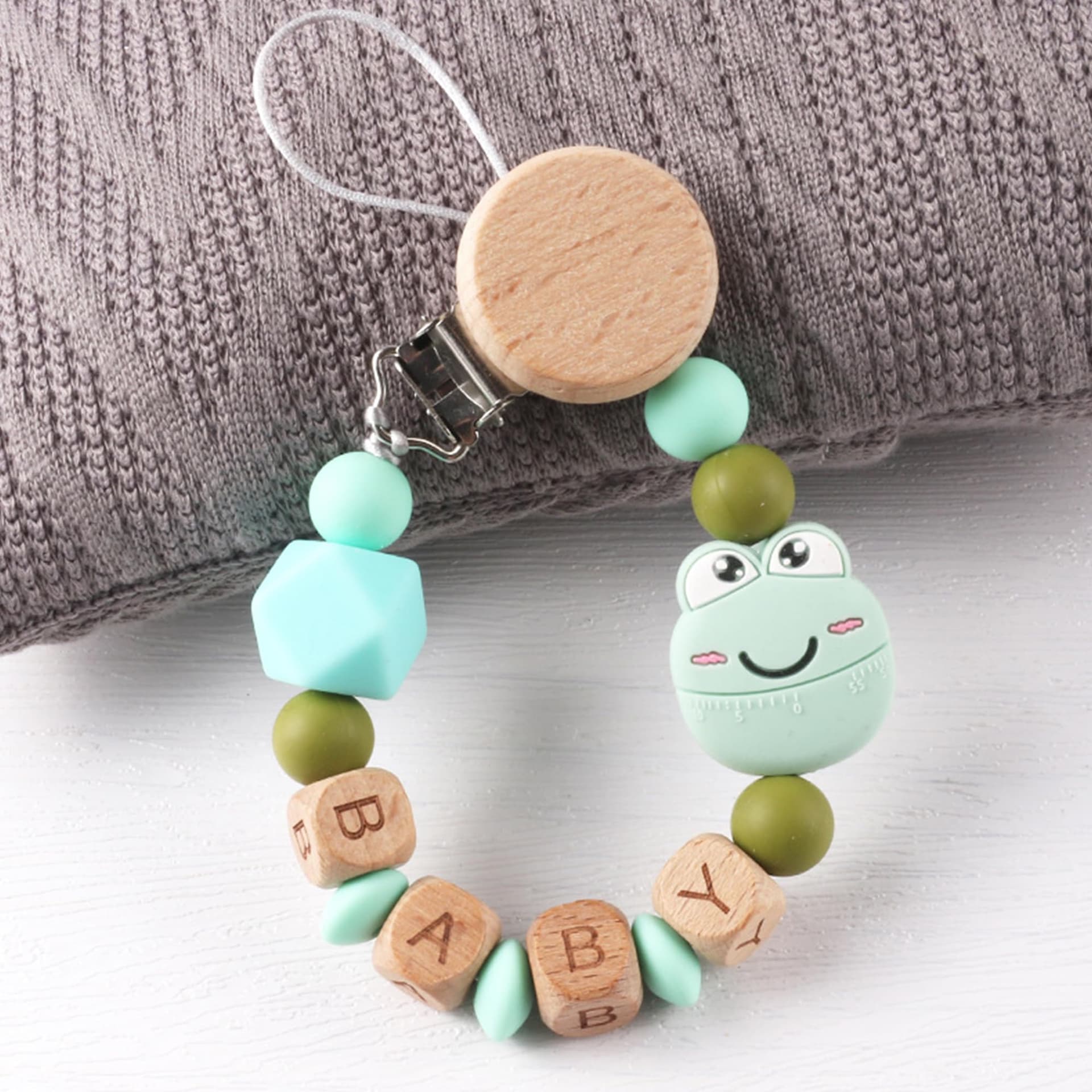 Portachupetes Personalizado Con Nombre, Portachupetes Personalizado Bebé Cumpleaños Regalo De Navidad Para Niños Y Niñas thumbnail 3