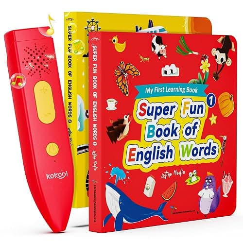 KOKODI Talking Pen Books Sets, Interactive Audio Sound Books Kids Learning Electronic Toys for Boys Girls, Autism Sensory Games, Early Educational Gifts Birthday Gifts for Toddlers Kids Age 2 3 4 5 - Image 1