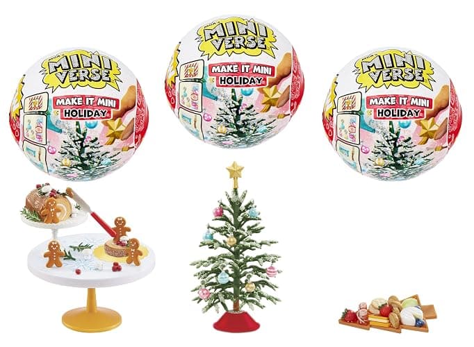 MGA's Miniverse Make It Mini Holiday 3 Pack Series Mini Collectibles - Seasonal, Blind Packaging, DIY, Resin Play, Replica Food, NOT Edible, Collectors, 8+ - Image 1