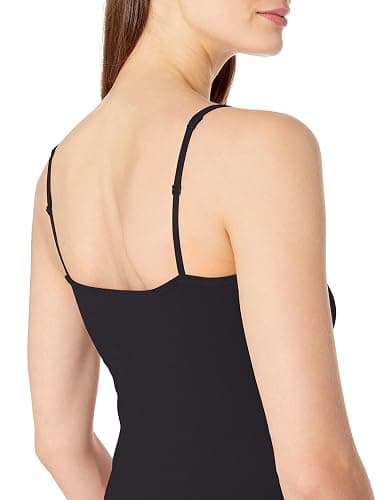 Amazon Essentials Women's Slim-Fit Camisole, Pack of 4 - X-Small - Black/Navy/Red/White thumbnail 4