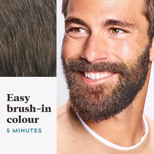 Just for men Moustache & Beard Medium-Dark Brown Dye, Eliminates Grey for a Thicker & Fuller Look � M40 thumbnail 4