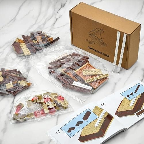 Crime Trophy Blood Slide Box Building Set, Compatible with Lego 630 Accessory, Openable Display Case with Numbered Slide Stickers, Gift-Ready Packaging for Crime Drama Fans, 202PCS thumbnail 4