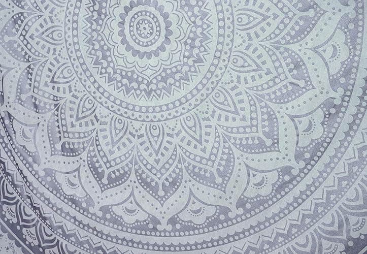 Popular Handicrafts Hippie Mandala Ombre Tapestry Wall Hanging - Maditation Silver Gypsy Bohemian Hippy Psychedelic Dorm Room Decor Poster 30 x 40 Inch thumbnail 3
