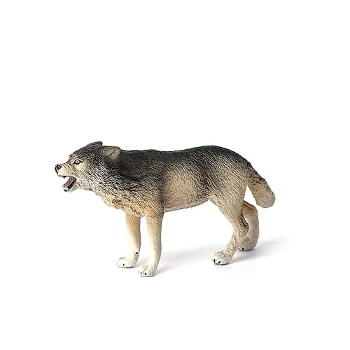 Schleich Wild Life Realistic Prowling Gray Wolf Figurine - Durable North American Forest Animal Figure for Kids, Perfect Toy for Fun and Imaginative Adventures, Gift for Boys and Girls Ages 3+ thumbnail 4